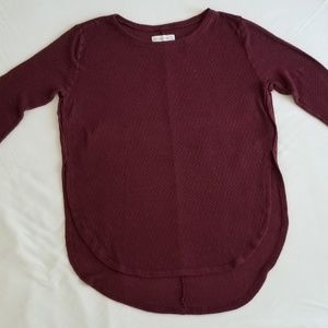 Abercrombie & Fitch knit long sleeve red blouse